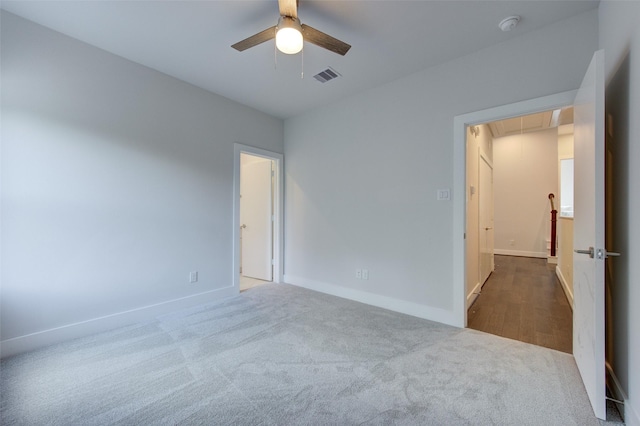 847 Rachel St Unit H, Houston, TX 77091 - carpeted empty room with attic access, ceiling fan, and a smoke detector