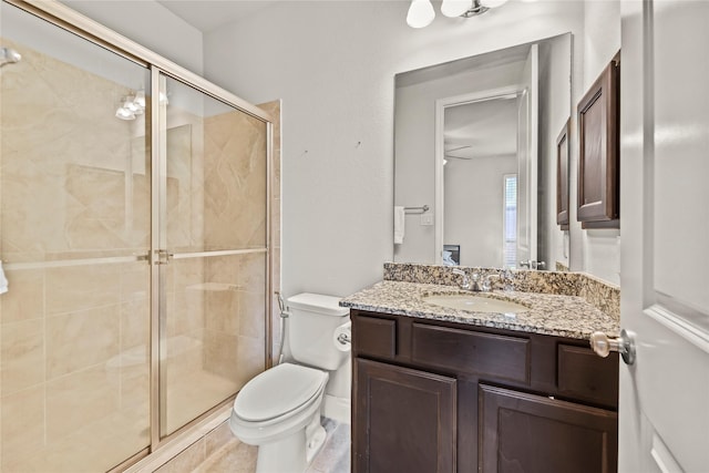 6 Volerran Path Ln, Missouri City, TX 77459 - bathroom with toilet, vanity, and a stall shower