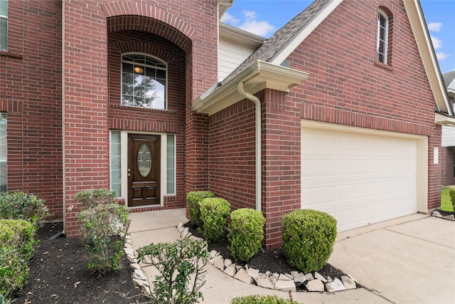 3610 Harewood Ct, Pearland, TX 77584 - doorway to property featuring brick siding and concrete driveway