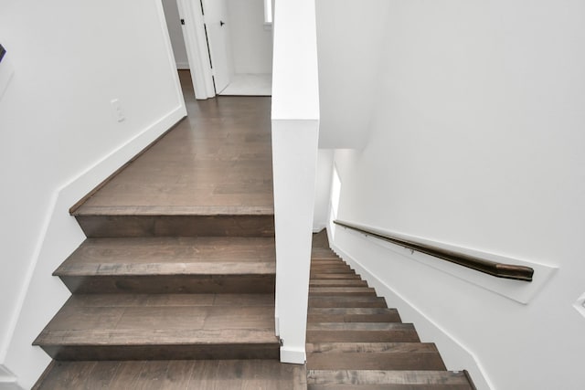 849 Mansfield St Unit F, Houston, TX 77091 - stairs with wood finished floors and baseboards