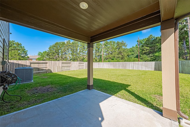 766 Hardwood Grove Ct, Houston, TX 77090 - view of yard featuring a patio and cooling unit