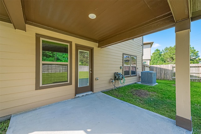 766 Hardwood Grove Ct, Houston, TX 77090 - entrance to property featuring a patio area and central AC unit