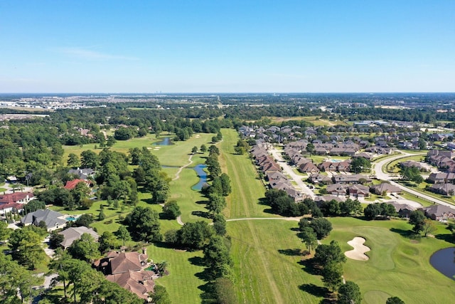 9103 Huckinston Ct, Spring, TX 77379 - aerial view of property and surrounding area with a large body of water, nearby suburban area, and a golf course