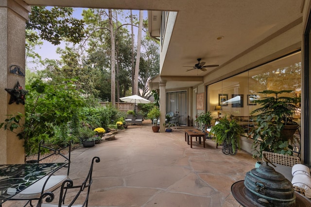 13614 Champions Centre Dr, Houston, TX 77069 - view of patio featuring a ceiling fan