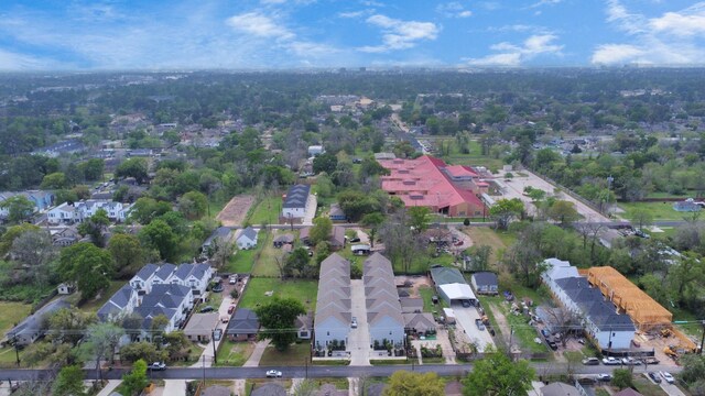 849 Mansfield St Unit B, Houston, TX 77091 - aerial overview of property's location featuring nearby suburban area
