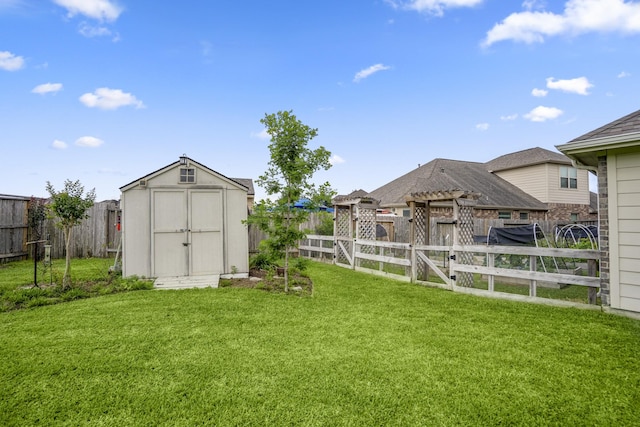 9210 Monarch Field Ln, Cypress, TX 77433 - fenced backyard with a shed