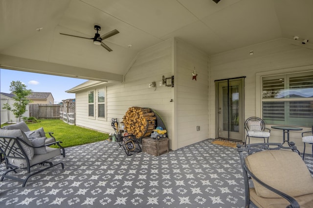 9210 Monarch Field Ln, Cypress, TX 77433 - view of patio featuring ceiling fan
