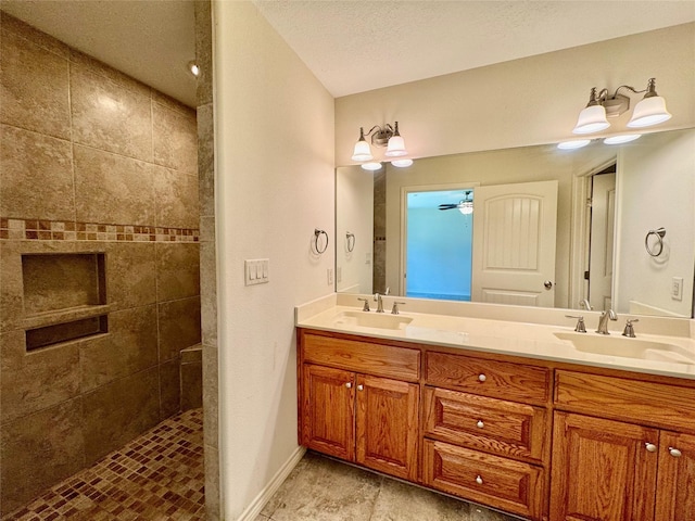 86 Huntington, Trinity, TX 75862 - full bath with a walk in shower, double vanity, and baseboards