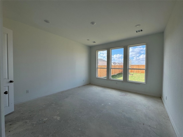 3017 Redtop Hill Dr, Katy, TX 77493 - empty room with unfinished concrete floors and baseboards