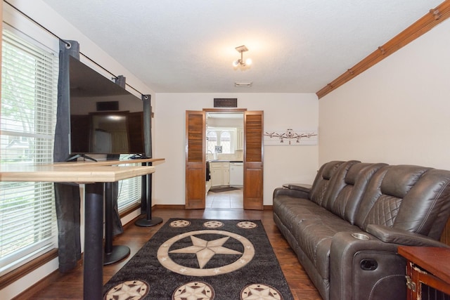 12210 Rocky Lake Ct, Houston, TX 77070 - living room with baseboards and wood finished floors