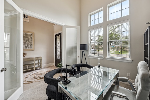 28243 Shorecrest Ln, Katy, TX 77494 - office space with baseboards and a towering ceiling