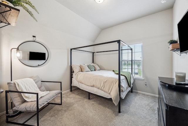 28243 Shorecrest Ln, Katy, TX 77494 - bedroom with light colored carpet, baseboards, and lofted ceiling