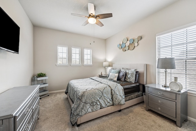28243 Shorecrest Ln, Katy, TX 77494 - bedroom featuring carpet, baseboards, and ceiling fan