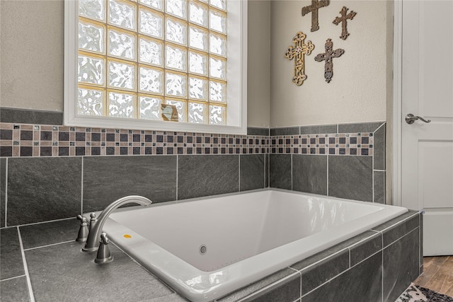 2205 Erin Glen Ct, Deer Park, TX 77536 - full bathroom featuring healthy amount of natural light and a tub with jets