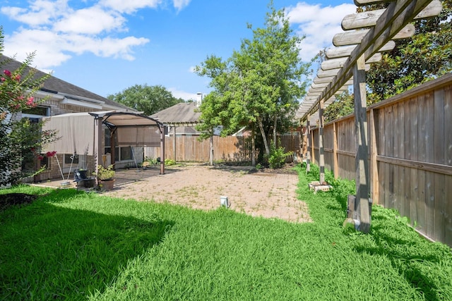 11722 Gray Forest Trl, Tomball, TX 77377 - view of yard with a patio area and a pergola