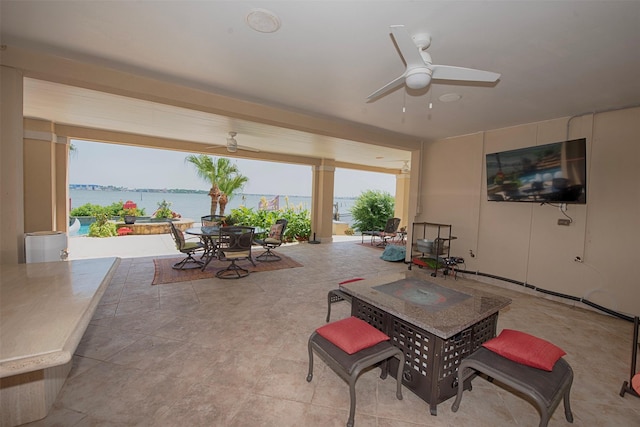 2242 Marina Way, League City, TX 77565 - view of patio / terrace featuring outdoor dining area and ceiling fan