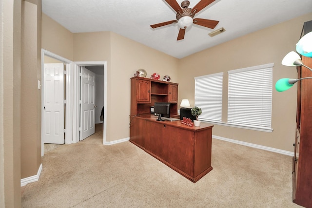 18110 Dovefield Ln, Cypress, TX 77433 - office space with light carpet, ceiling fan, and baseboards