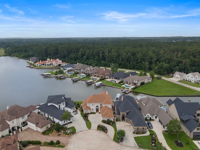 169 Westlake Pt, Montgomery, TX 77356 - view of property location with a forest, a nearby body of water, and nearby suburban area