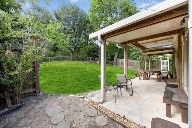 14214 Briarhills Pkwy, Houston, TX 77077 - fenced backyard with a patio area
