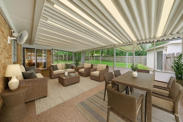26707 Maplewood Dr, Spring, TX 77386 - sunroom featuring an outdoor living space
