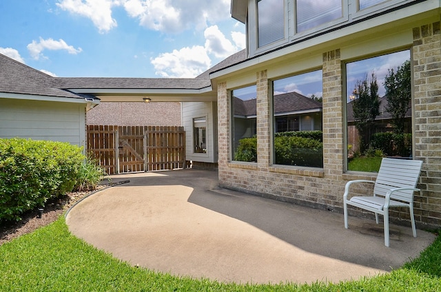 5703 Bent Arbor Ln, Katy, TX 77450 - view of patio / terrace with a gate