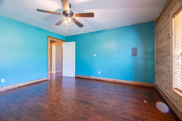 2175 Fm 1725th Rd, Cleveland, TX 77328 - empty room featuring baseboards, hardwood / wood-style flooring, and ceiling fan