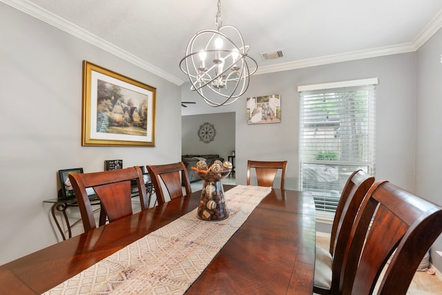 4 Hickory Oak Dr, Spring, TX 77381 - dining room with a chandelier, ornamental molding, and wood finished floors