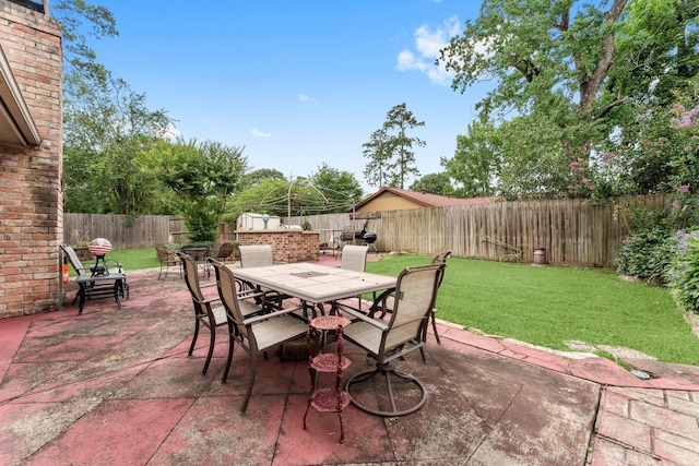 23826 Farm Hill Rd, Spring, TX 77373 - view of patio / terrace with outdoor dining space