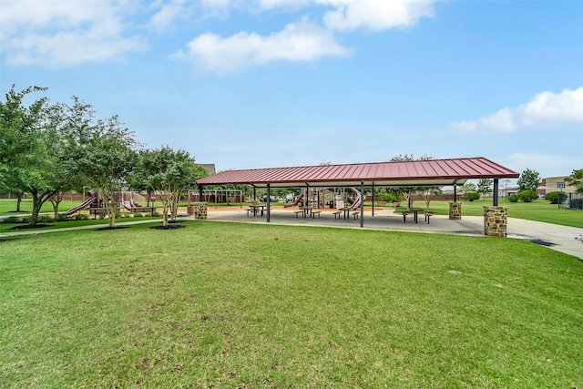 4011 Teramo Ln, Katy, TX 77493 - view of home's community featuring a gazebo and a lawn