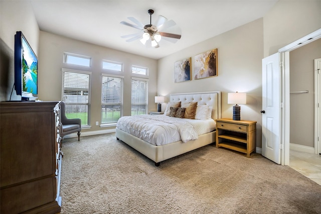 4011 Teramo Ln, Katy, TX 77493 - bedroom with carpet, baseboards, and ceiling fan
