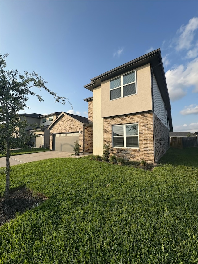 29506 Wilkerson Ln, Katy, TX 77494 - view of front of home with brick siding, concrete driveway, and an attached garage