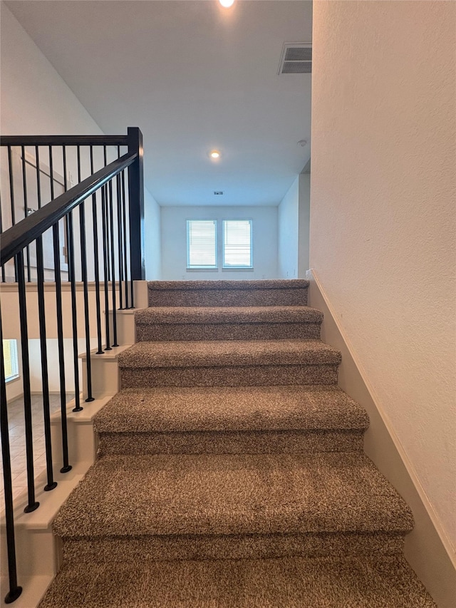 29506 Wilkerson Ln, Katy, TX 77494 - staircase with recessed lighting