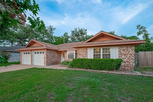 4210 Mona Lee Ln, Houston, TX 77080 - ranch-style house with an attached garage, brick siding, driveway, and board and batten siding
