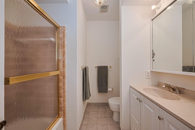 4210 Mona Lee Ln, Houston, TX 77080 - bathroom with toilet, tile patterned floors, and vanity