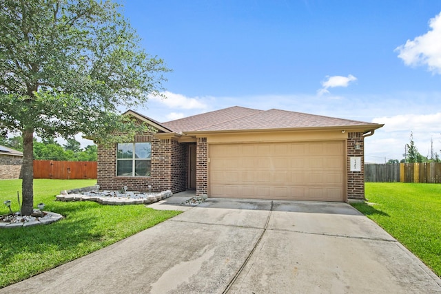 24402 Yellow Thyme Dr, Spring, TX 77373 - view of front of property with brick siding, driveway, a garage, and a shingled roof