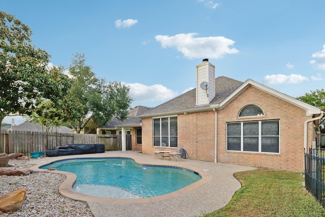 5023 Rocky Manor Ln, Katy, TX 77449 - view of swimming pool featuring a fenced backyard and a patio area