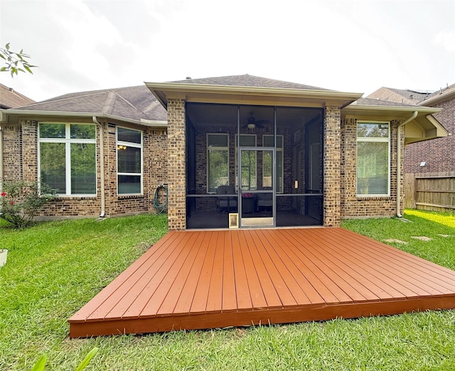 3021 Rocky Point Dr, Pearland, TX 77584 - wooden terrace featuring a sunroom