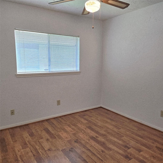 3306 S Greenpark Dr, Houston, TX 77082 - unfurnished room featuring wood finished floors, plenty of natural light, and ceiling fan