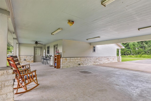 881 County Road 2276, Cleveland, TX 77327 - view of patio / terrace with a ceiling fan