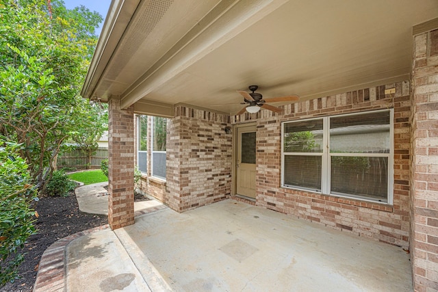 26019 Pagemill Ln, Richmond, TX 77406 - view of patio with ceiling fan