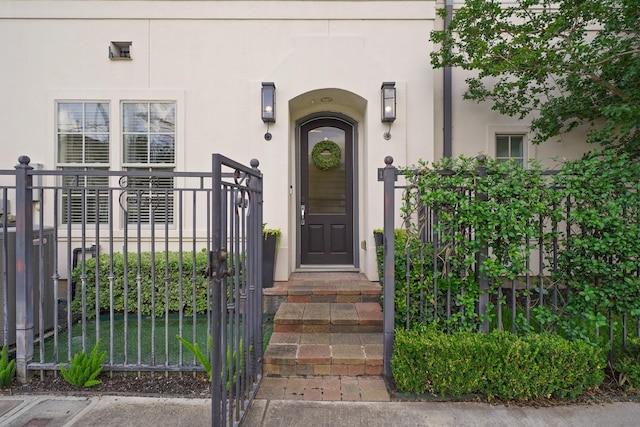1317 Roy St, Houston, TX 77007 - entrance to property featuring stucco siding and cooling unit