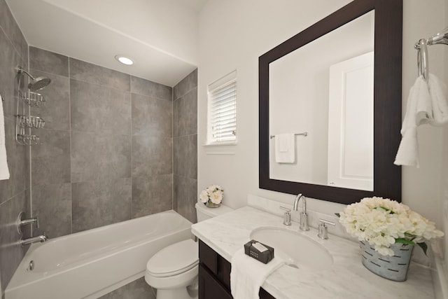 1317 Roy St, Houston, TX 77007 - full bathroom with vanity, toilet, and shower / washtub combination
