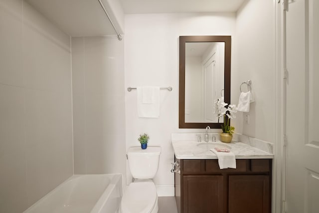 1317 Roy St, Houston, TX 77007 - full bathroom featuring vanity, toilet, and bathing tub / shower combination