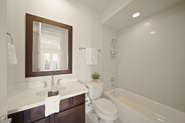 1317 Roy St, Houston, TX 77007 - bathroom featuring toilet, vanity, and  shower combination