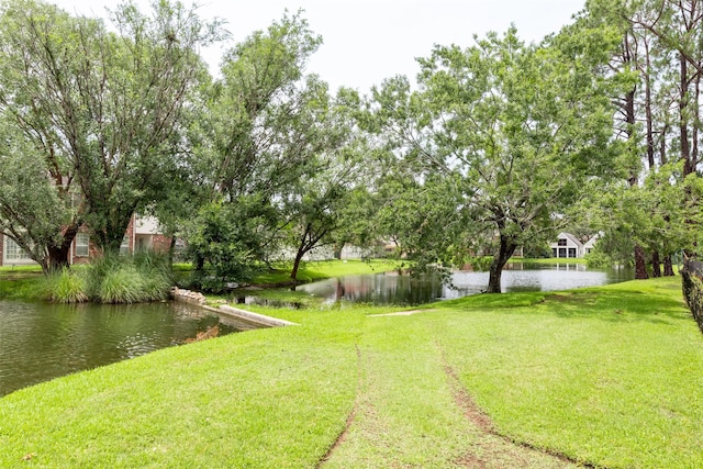 12203 Ashley Circle Dr E, Houston, TX 77071 - view of green lawn with a water view