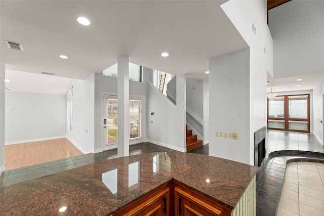 12203 Ashley Circle Dr E, Houston, TX 77071 - entryway featuring tile patterned floors, recessed lighting, baseboards, and stairs