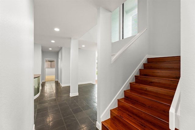 12203 Ashley Circle Dr E, Houston, TX 77071 - stairs with recessed lighting and baseboards