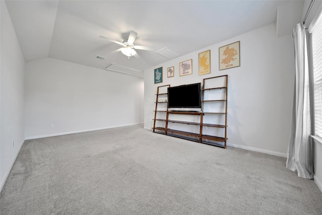 2331 Hagerman Rd, Conroe, TX 77384 - unfurnished room with carpet flooring, ceiling fan, plenty of natural light, and lofted ceiling