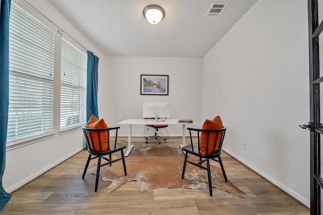 2331 Hagerman Rd, Conroe, TX 77384 - office with wood finished floors and baseboards