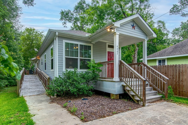 4403 2nd St, Bacliff, TX 77518 - view of shotgun-style home